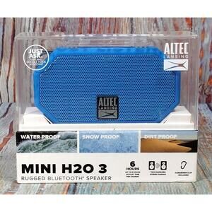 Altec Lansing Mini H2O 3 Rugged Bluetooth Speaker - Blue